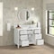 James Martin Vanities 48'' Single Vanity, Bright White w/ 3 CM White Zeus Quartz Top 424-V48-BW-3WZ - alternate 3